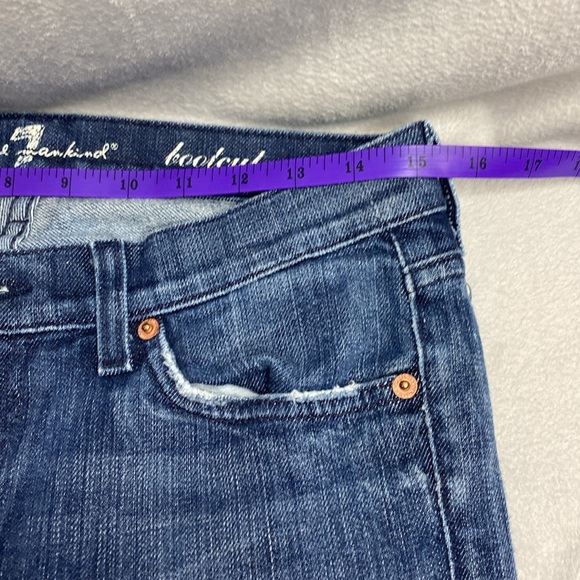 7 for all mankind bootcut blue jeans cut 721919 size 29 - Picture 7 of 11